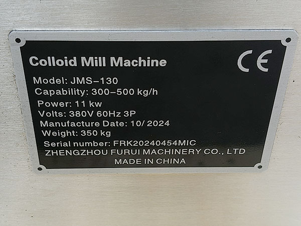 CE-certified Colloid Mill