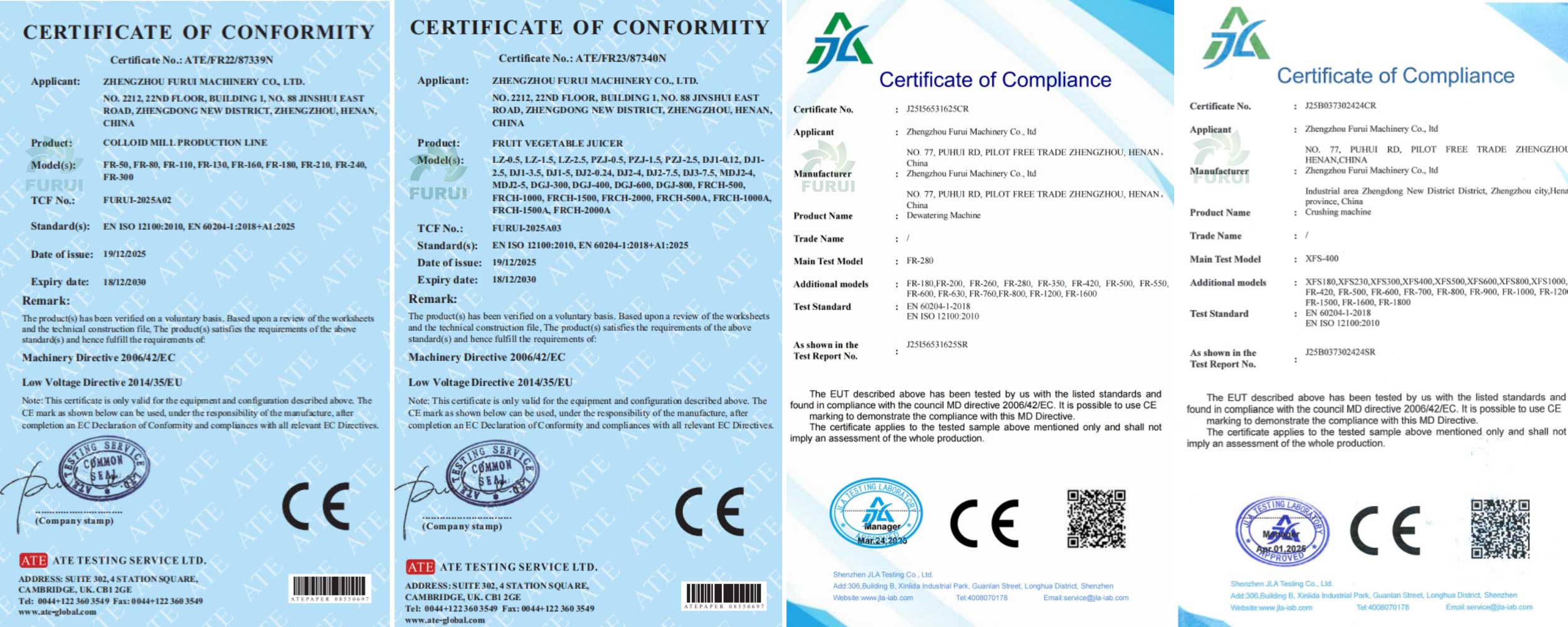 CE Certificates